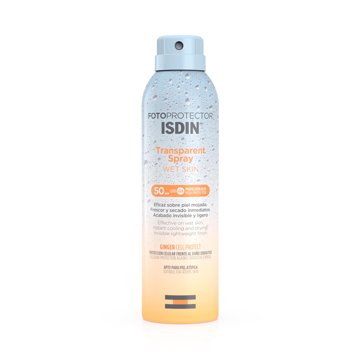 fotoprotector isdin 50+ transparent spray wet skin (protector solar corporal en spray)